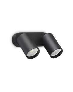 Απλίκα DYNAMITE AP2 ROUND Μαύρο Ideal Lux 367385