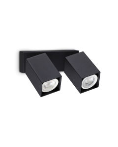 Απλίκα DYNAMITE AP2 SQUARE Μαύρο Ideal Lux 371238