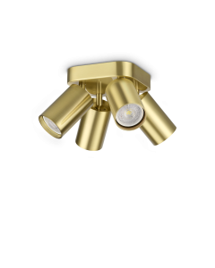 Φωτιστικό Οροφής DYNAMITE PL4 ROUND Ορείχαλκος Ideal Lux 371306