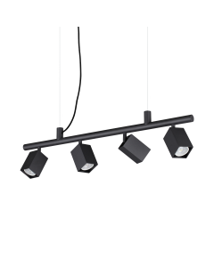 Κρεμαστό Φωτιστικό DYNAMITE SP4 SQUARE Μαύρο Ideal Lux 371382