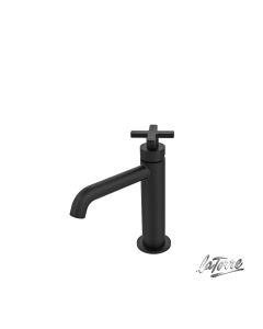 Μπαταρία Νιπτήρα με Βαλβίδα Clic-Clac Εlle Cross La Torre Black Matt 38004-400