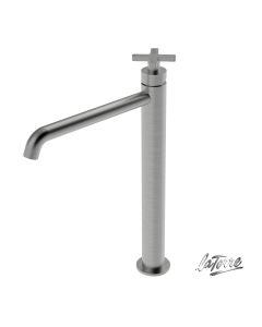 Μπαταρία Νιπτήρα Υψηλή με Βαλβίδα Clic-Clac Εlle Cross La Torre Inox 38016-110