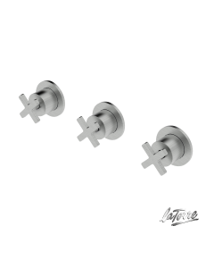 Βαλβίδες Ζεστό-Κρύο με εκτροπέα 3 εξόδων, La Torre Elle Cross Inox Finish 38289-110