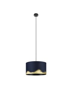 Φωτιστικό Κρεμαστό Ø380xH1500mm 1xE27 Ύφασμα Χρυσό-Μπλε Eglo Star of Lights Casuarita 39973