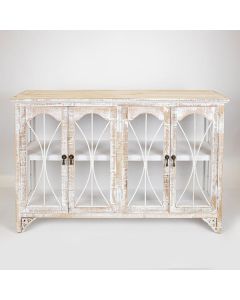 ΜΠΟΥΦΕΣ ΞΥΛΙΝΟΣ ΑΝΤΙΚΕ ΛΕΥΚΟΣ 121x32x78cm Eurolamp 750-25019