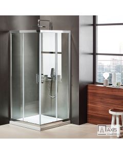Καμπίνα ντουζιέρας Γωνιακής Εισόδου Corner Entry 90x90 (87-89 εκ.), Axis Clean Glass Chrome CX90C-100