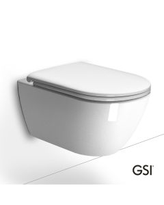Λεκάνη Κρεμαστή Pura/55 Swirlflush με κάλυμμα Slim Soft Close MS99C, GSI White 881500C-300