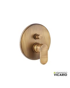 Μίκτης Εντοιχισμού 2 Εξόδων Slim Vicario Antique Brass 500050D-221