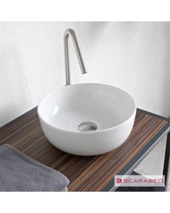 Νιπτήρας Πορσελάνης Glam Φ33 Scarabeo White 1808-300