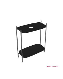 Έπιπλο μπάνιου Laila 2703-NROP με ράφια 2715+2710-49 χωρίς νιπτήρα, Scarabeo  27031510-NROP4949