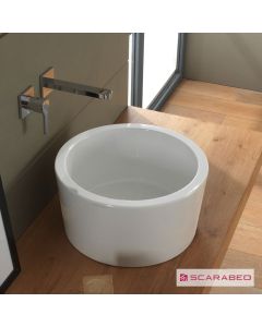 Νιπτήρας Πορσελάνης Bucket Φ42 h.22 Scarabeo White  8807-300