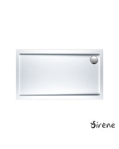 Ντουζιέρα Ακρυλική Παραλληλόγραμμη 140x90 extra-flat Φ90 Sirene White  E14090-300