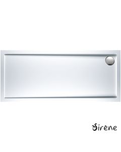 Ντουζιέρα Ακρυλική Παραλληλόγραμμη 180x80 extra-flat Φ90 Sirene White  E18080-300