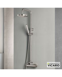 Μπαταρία Ντουζιέρας με Κεφαλή και Κολώνα ρυθμιζόμενου ύψους Industrial Vicario Inox 512065-110
