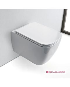 Λεκάνη Κρεμαστή TEOREMA/52 Clean-Flush με κάλυμμα Slim Soft Close, Scarabeo White 512600SC-300