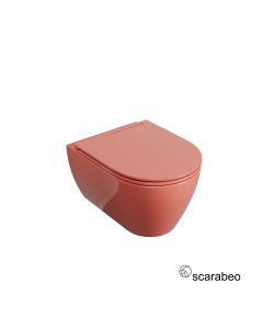Λεκάνη Κρεμαστή GLAM/50,5 Twist με κάλυμμα Slim Soft Close, Scarabeo Peach Glossy 520100SC-820
