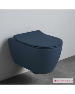 Λεκάνη Κρεμαστή MOON/50,5 Clean-Flush με κάλυμμα Slim Soft Close, Scarabeo Ocean (blu) 552000SC-600