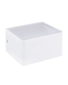 Απλίκα Επίτοιχη Εξωτερικού χώρου IP44, 6watt Led 750 lm 3000K Αλουμίνιο Λευκό Eglo Dominni 1 98266