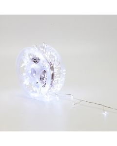 XMAS ΛΑΜΠΑΚΙ CLUSTER 20m 400 MINI LED ΜΕΤΑΣΧΗΜΑΤΙΣΤΗ ΜΕ 8 ΠΡΟΓΡΑΜΜΑΤΑ & ΜΝΗΜΗ ΑΣΗΜΙ ΧΑΛΚΙΝΟ ΚΑΛΩΔΙΟ ΛΕΥΚΟ LED ΠΑΡΟΧΗ 3m IP44 ROLL PACK Eurolamp 600-08370