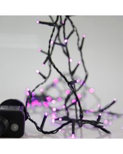 XMAS ΛΑΜΠΑΚΙ ΣΕΙΡΑ 240 LED 3mm 31V ΜΕΤΑΣΧΗΜΑΤΙΣΤΗ ΜΕ 8 ΠΡΟΓΡΑΜΜΑΤΑ & ΜΝΗΜΗ ΠΡΑΣΙΝΟ PVC ΚΑΛΩΔΙΟ ΜΩΒ LED ΑΝΑ 5cm ΠΑΡΟΧΗ 3m ΙΡ44 Eurolamp 600-13297