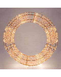 ΣΤΕΦΑΝΙ ΦΩΤΙΖΟΜΕΝΟ, 2880  ΘΕΡΜΑ LED, ΜΕ ΜΕΤΑΣΧΗΜΑΤΙΣΤΗ, ΧΑΛΚΟΥ, 50cm Eurolamp 600-22427