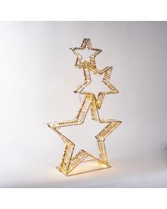 ΦΩΤΙΖΟΜΕΝΑ ΧΡΥΣΑ ΑΣΤΕΡΙΑ 180cm , 1200 MINI LED, 31V ΜΕΤΑΣΧΗΜΑΤΙΣΤΗ, ΧΡΟΝΟΔΙΑΚΟΠΤΗ, ΑΣΗΜΙ ΧΑΛΚΙΝΟ ΚΑΛΩΔΙΟ, ΧΡΥΣΟΣ ΜΕΤΑΛΛΙΚΟΣ ΣΚΕΛΕΤΟΣ, ΘΕΡΜΟ ΛΕΥΚΟ LED, ΠΡΟΕΚΤΑΣΗ ΠΑΡΟΧΗΣ 5m, IP44 Eurolamp 600-22577