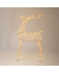 XMAS ΦΩΤΙΖΟΜΕΝΟ ΜΠΡΟΝΖΕ ΕΛΑΦΙ 94x26x140cm 1440 MINI LED ΜΕΤΑΣΧΗΜΑΤΙΣΤΗ TIMER ΜΠΡΟΝΖΕ ΜΕΤΑΛΛΙΚΟΣ ΣΚΕΛΕΤΟΣ ΜΠΡΟΝΖΕ ΧΑΛΚΙΝΟ ΚΑΛΩΔΙΟ ΘEPMO ΛEYKO LED & ΘEPMO ΛΕΥΚΟ FLASH LED ΠΑΡΟΧΗ 5m IP44 Eurolamp 600-22593