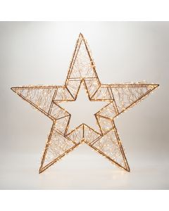 XMAS ΦΩΤΙΖΟΜΕΝΟ AΣΤΕΡΙ 60x10x60cm 720 MINI LED 24V ΜΕΤΑΣΧΗΜΑΤΙΣΤΗ TIMER ΜΠΡΟΝΖΕ ΜΕΤΑΛΛΙΚΟΣ ΣΚΕΛΕΤΟΣ ΜΠΡΟΝΖΕ ΧΑΛΚΙΝΟ ΚΑΛΩΔΙΟ ΘEPMO ΛEYKO LED & ΘEPMO ΛΕΥΚΟ FLASH LED ΠΑΡΟΧΗ 5m IP44 Eurolamp 600-22597