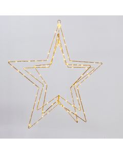 XMAS ΦΩΤΙΖΟΜΕΝΟ ΤΡΙΠΛΟ ΑΣΤΕΡΙ 60cm 150 MINI LED 4.5V ΜΕΤΑΣΧΗΜΑΤΙΣΤΗ TIMER ΣΑΜΠΑΝΙ ΜΕΤΑΛΛΙΚΟΣ ΣΚΕΛΕΤΟΣ ΑΣΗΜΙ ΧΑΛKINO KAΛΩΔIO ΘΕΡΜΟ ΛΕΥΚΟ LED & ΘΕΡΜΟ ΛΕΥΚΟ FLASH LED ΠΑΡΟΧΗ 3m IP44 Eurolamp 600-22608