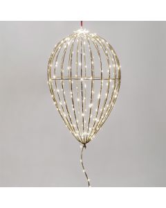 XMAS ΦΩΤΙΖΟΜΕΝΟ ΜΠΑΛΟΝΙ 18x18x58cm 191 MINI LED ΜΕΤΑΣΧΗΜΑΤΙΣΤΗ ΧΡΟΝΟΔΙΑΚΟΠΤΗ ΣΑΜΠΑΝΙ ΜΕΤΑΛΛΙΚΟΣ ΣΚΕΛΕΤΟΣ ΑΣΗΜΙ ΧΑΛΚΙΝΟ ΚΑΛΩΔΙΟ ΘΕΡΜΟ ΛΕΥΚΟ LED & ΘΕΡΜΟ ΛΕΥΚΟ FLASH LED ΠΑΡΟΧΗ 5m IP44 Eurolamp 600-22611