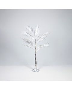 ΑΣΗΜΙ ΔΕΝΤΡΟ ΦΤΕΡΗ 1,2m, ΜΕΤΑΣΧΗΜΑΤΙΣΤΗΣ, 80 ΘΕΡΜΑ ΛΕΥΚΑ MINI LED, ΠΡΟΕΚΤΑΣΗ ΠΑΡΟΧΗΣ 3m, IP44 Eurolamp 600-30725