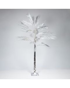 ΑΣΗΜΙ ΔΕΝΤΡΟ ΦΤΕΡΗ 2,1m, ΜΕΤΑΣΧΗΜΑΤΙΣΤΗΣ, 180 ΘΕΡΜΑ ΛΕΥΚΑ MINI LED, ΠΡΟΕΚΤΑΣΗ ΠΑΡΟΧΗΣ 3m, IP44 Eurolamp 600-30728