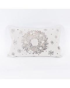 ΜΑΞΙΛΑΡΙ ΜΠΕΖ, ΜΕ ΜΕΤΑΛΛΙΚΟ ΤΥΠΩΜΑ ΣΤΕΦΑΝΑΚΙ, 30x50cm Eurolamp 600-46026