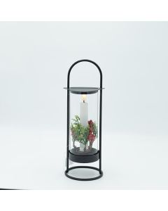 ΜΕΤΑΛΛΙΚΟ ΦΑΝΑΡΙ ΜΑΥΡΟ ΜΕ 1 ΚΕΡΙ, 10.50x30cm Eurolamp 600-47322