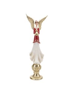 ΦΙΓΟΥΡΑ ΑΓΓΕΛΟΣ ΜΕ ΤΡΟΜΠΕΤΑ ΠΟΛΥΡΕΖΙΝ 15x11x43cm Eurolamp 600-48733