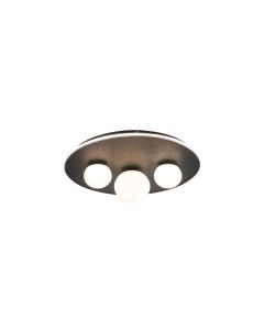 InLight Πλαφονίερα οροφής LED 30W 3000K και 3XG9 σε μαύρο χρώμα D:50cm 6089-BL