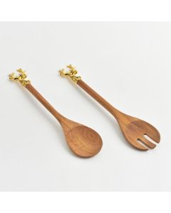 ΞΥΛΙΝΗ ΚΟΥΤΑΛΑ, ΑΚΑΚΙΑΣ, ΜΕ ΧΡΥΣΟ ΤΑΡΑΝΔΑΚΙ, ΣΕΤ 2ΤΜΧ Eurolamp 600-44335