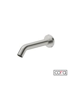 Μπαταρία Νιπτήρα Τοίχου Ηλεκτρονική Κρύο (Ρεύμα) Cora Inox Brushed 6410-111