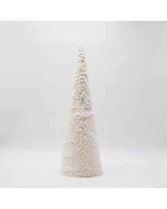 ΔΕΝΤΡΟ ΚΩΝΟΣ ΜΕ ΛΕΥΚΟ ΓΟΥΝΑΚΙ ΚΑΙ ΓΚΛΙΤΕΡ, 52cm Eurolamp 600-46636