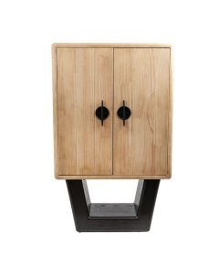 ΜΠΟΥΦΕΣ MDF - ΜΕΤΑΛΛΙΚΟΣ ΦΥΣΙΚΟ - ΜΑΥΡΟΣ 70x35x114cm Eurolamp 810-00244