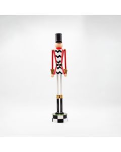 ΜΕΤΑΛΛΙΚΟΣ ΚΑΡΥΟΘΡΑΥΣΤΗΣ, ΜΑΥΡΟ ΚΑΡΟ ΜΕ ΚΟΚΚΙΝΟ, 60cm Eurolamp 600-47984