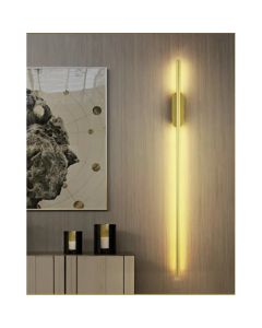 Απλίκα Επιτοίχια 60x5x5cm Led 6w 3CCT 3000-4000-6500K Χρυσαφί Αλουμίνιο Homelighting Alma 77-50466