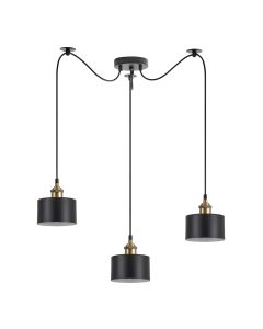 SE21-BR-10-BL3-MS1 MAGNUM BRONZE Black Metal Shade Pendant+ HOMELIGHTING 77-8762