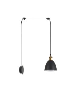 SE21-BR-10-BL1W-MS2 MAGNUM BRONZE  Black Metal Shade Wall Lamp+ HOMELIGHTING 77-8897