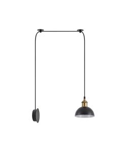 SE21-BR-10-BL1W-MS3 MAGNUM BRONZE Black Metal Shade Wall Lamp+ HOMELIGHTING 77-8898