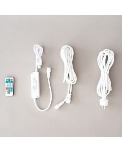 SYNCHRONOUS RGBW LED CONTROLLER & ΤΗΛΕΧΕΙΡΙΣΤΗΡΙΟ, ME 5 ΕΠΕΚΤΑΣΕΙΣ ΕΩΣ 1000 LED, ΠΡΟΕΚΤΑΣΗ ΠΑΡΟΧΗΣ 1.5m IP44 Eurolamp 600-01281