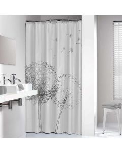 Flow 180x200 black κουρτίνα μπάνιου υφασμάτινη Sealskin  800142