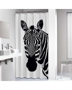 Zebra 180x200 black κουρτίνα μπάνιου πλαστική Sealskin  800150