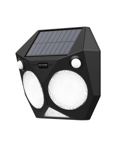 it-Lighting Tortoise LED 6W 3000K Solar Outdoor Wall Lamp Black D:160x160x60mm 80207211S