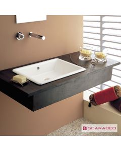 Νιπτήρας Πορσελάνης Gaia50 56x39,5 Scarabeo White 8032-300